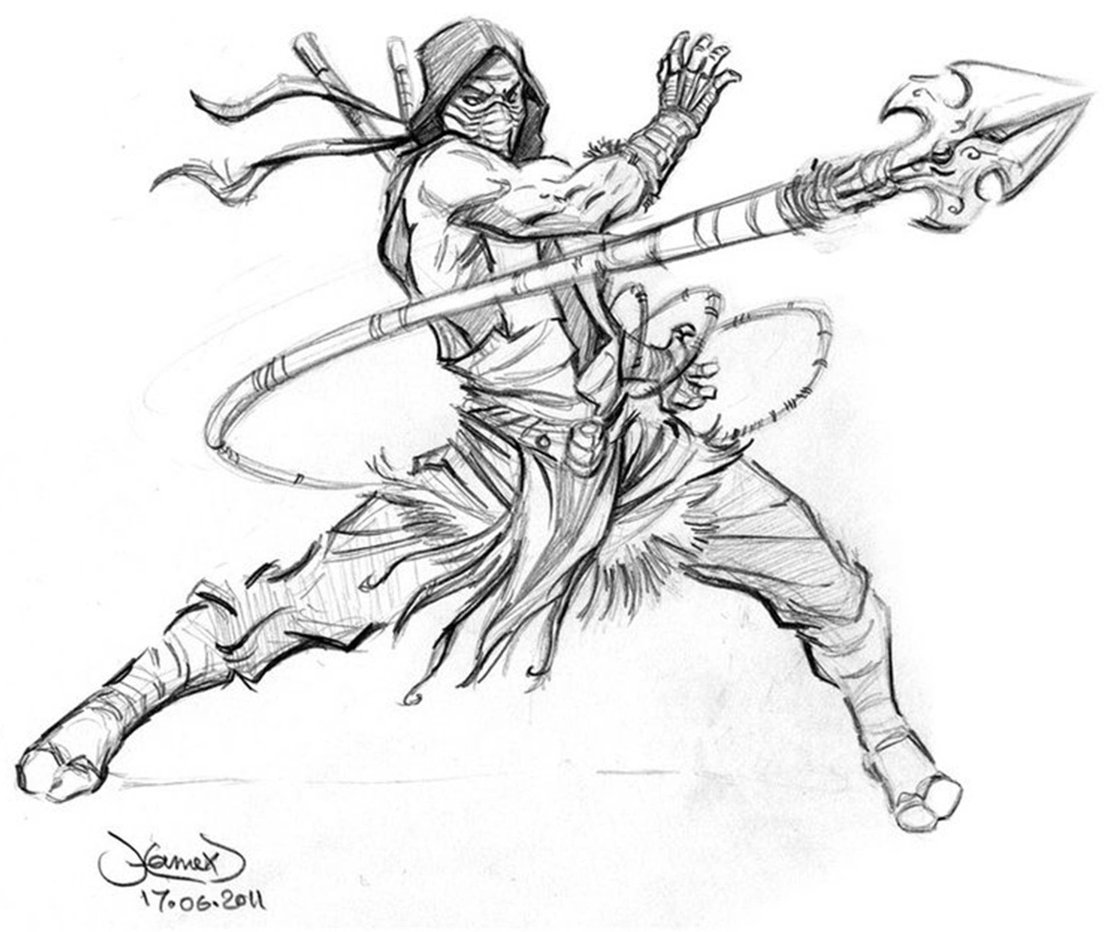 Scorpion Sketch  Mortal Kombat Online